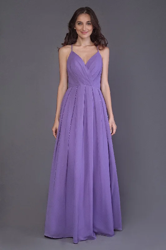 Sheath-Column Floor Length Chiffon Bridesmaid Dress PR3572