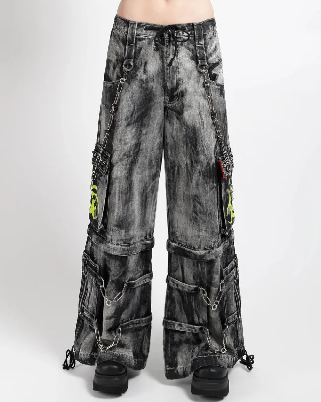 Tripp NYC Zip-Off Biohazard Black Denim Storm Wash Pant