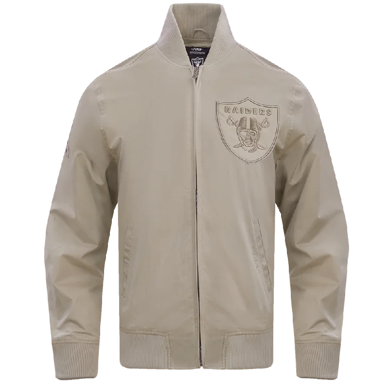 NFL LAS VEGAS RAIDERS NEUTRAL TWILL JACKET (TAUPE)