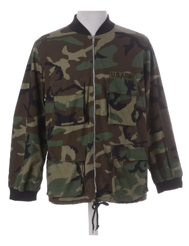 Label Camo Bomber Jacket