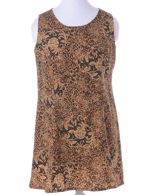 Label Brown Short Dress