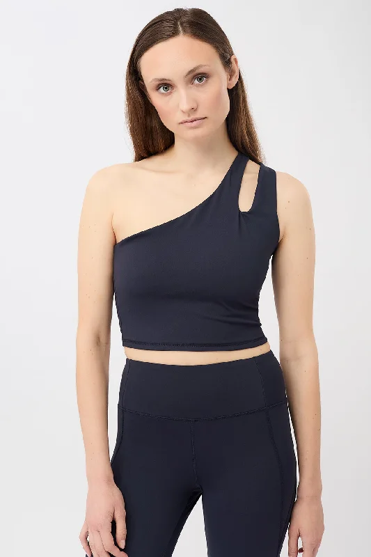 Cropped Shoulder Top (Night Sky)