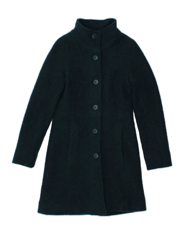 SEASALT CORNWALL Womens Overcoat UK 10 Small Green Wool