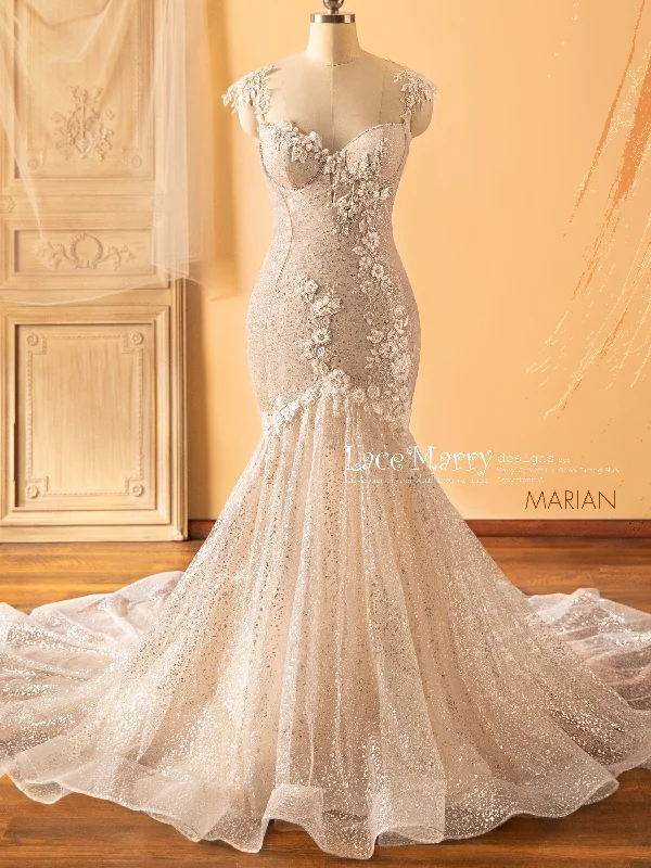 MARIAN / Fabulous Wedding Dress with All Around Sparkling