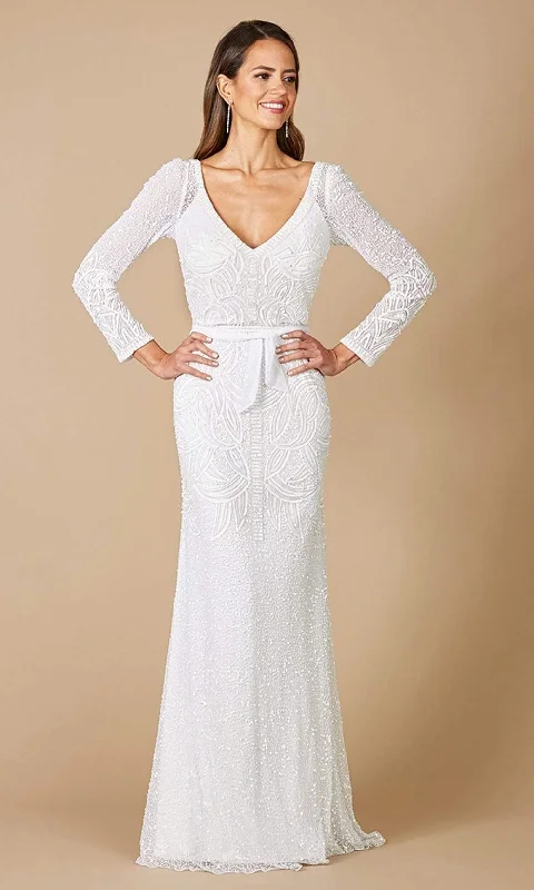 Lara Dresses - 51069 Embellished Lace Sheath Bridal Gown