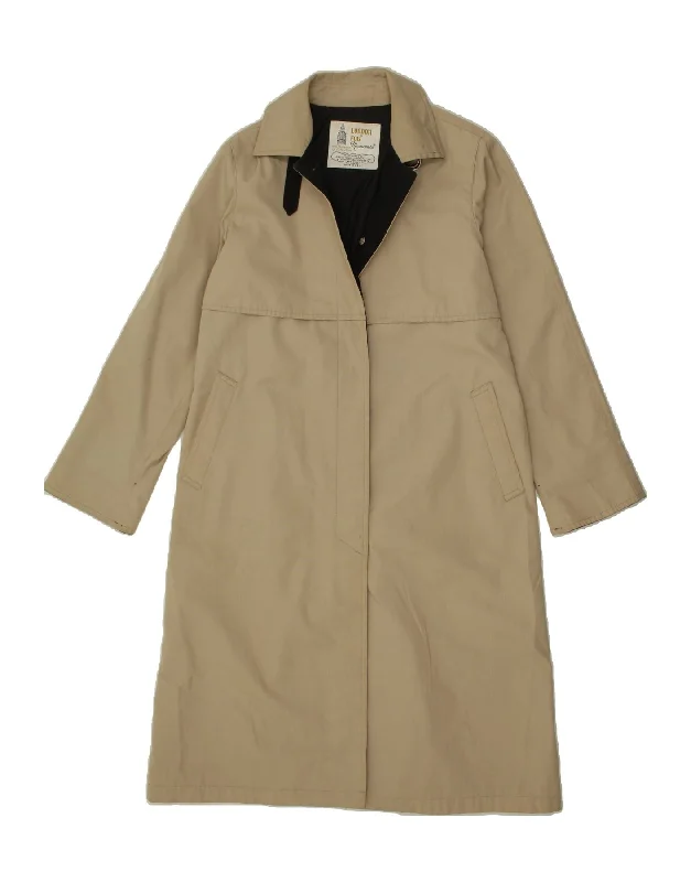 LONDON FOG Womens Overcoat UK 16 Large Beige Polyester