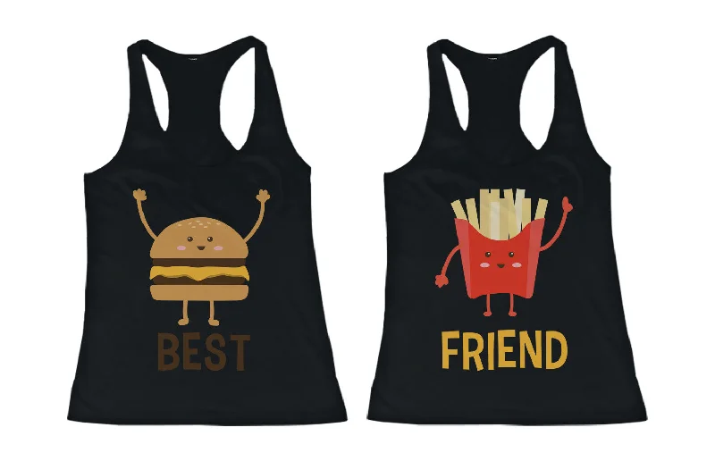 Burger and Fries BFF Tank Tops Best Friend Matching Tanks Sleeveless Shirts