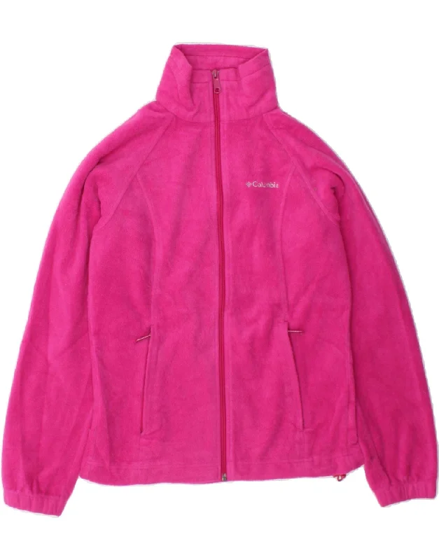 COLUMBIA Womens Fleece Jacket UK 6 XS Pink Polyester