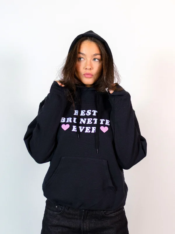 BEST BRUNETTE HOODIE - SORT