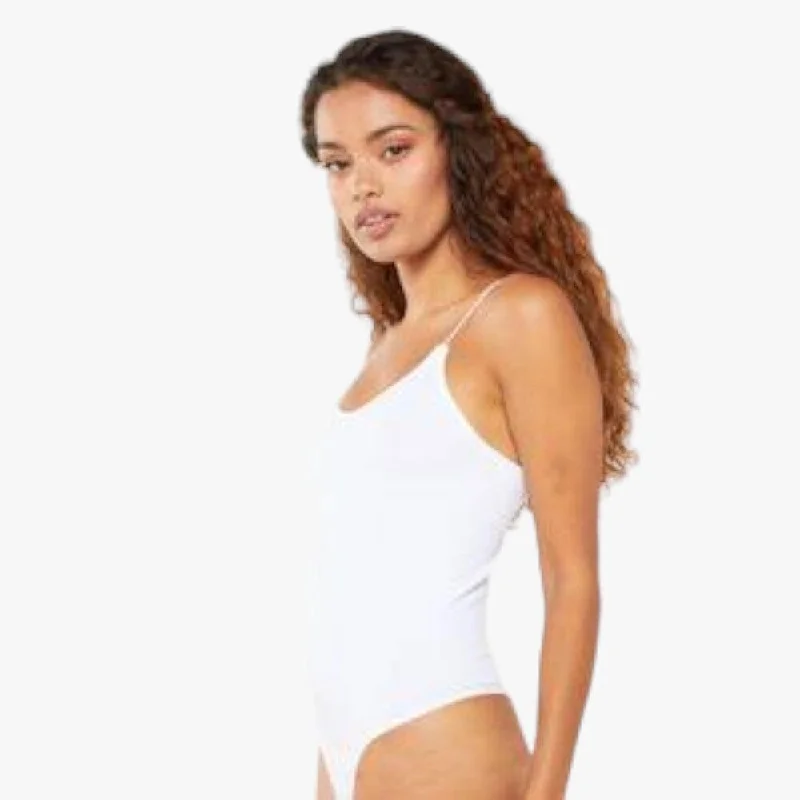 Sissy Boy Womens Ladies Narla Seamless Bodysuit Spaghetti Straps White