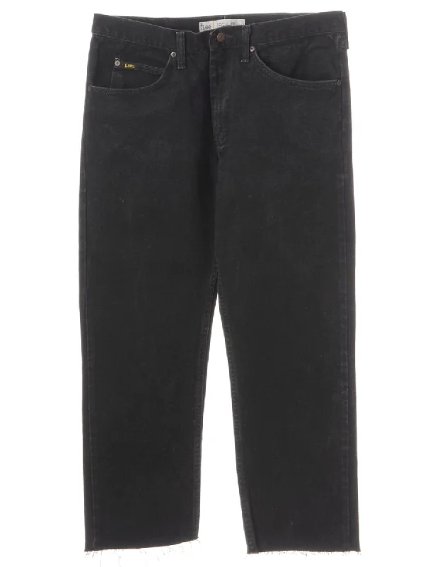 Label Black Cropped Jeans