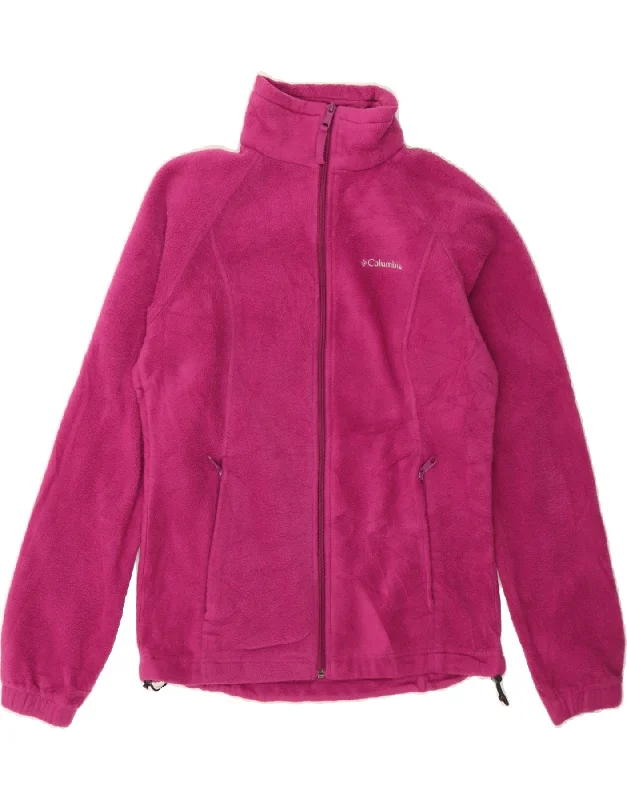 COLUMBIA Womens Fleece Jacket UK 10 Small Pink Polyester