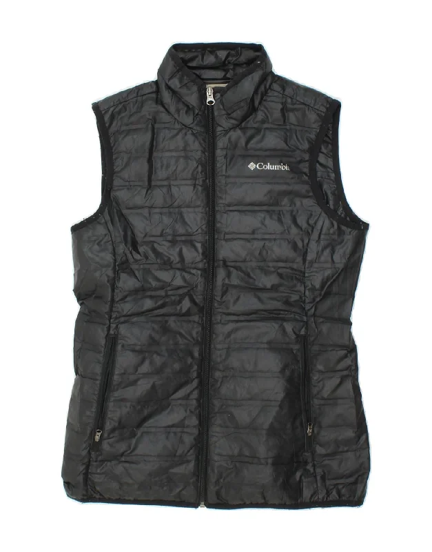 COLUMBIA Womens Padded Gilet UK 10 Small Black Polyester