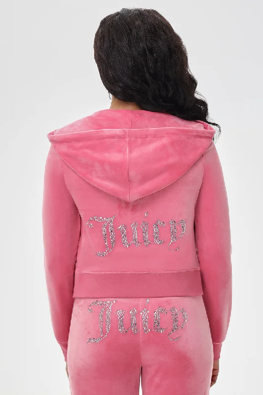 Mixed Crystals Velour Hoodie