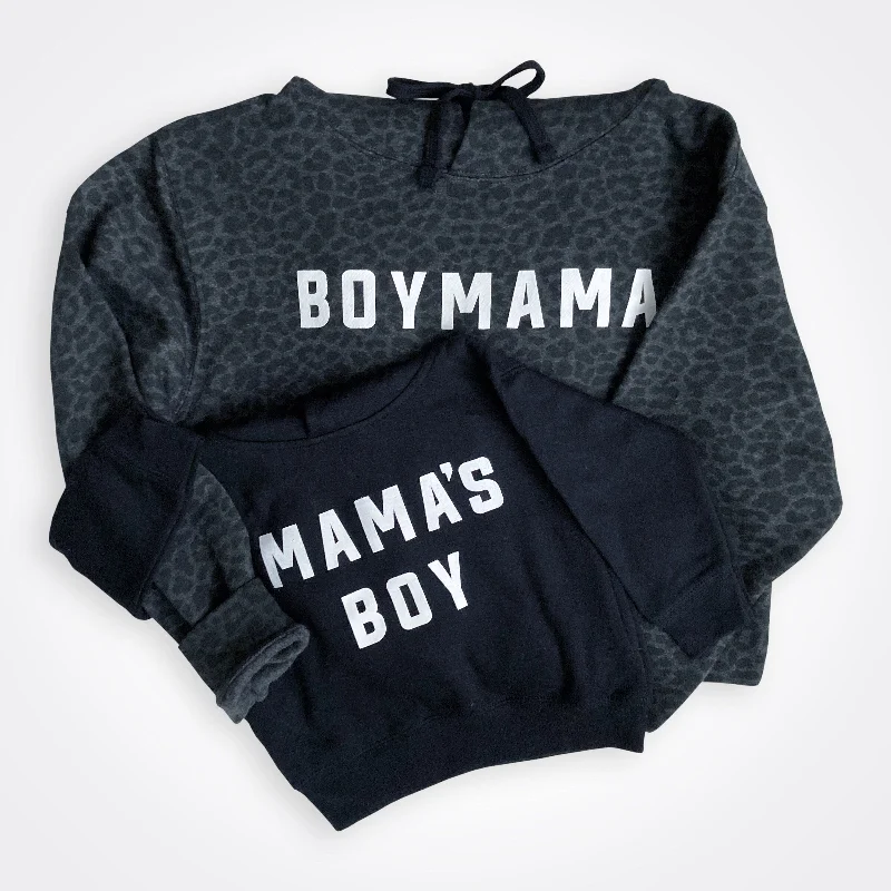 Boy Mama Leopard Hoodie