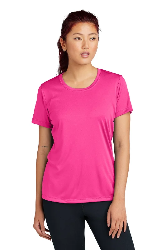 Sport-Tek Womens Competitor Moisture Wicking Short Sleeve Crewneck T-Shirt - Neon Pink