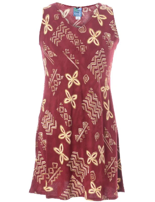 Label Burgundy hort Dress