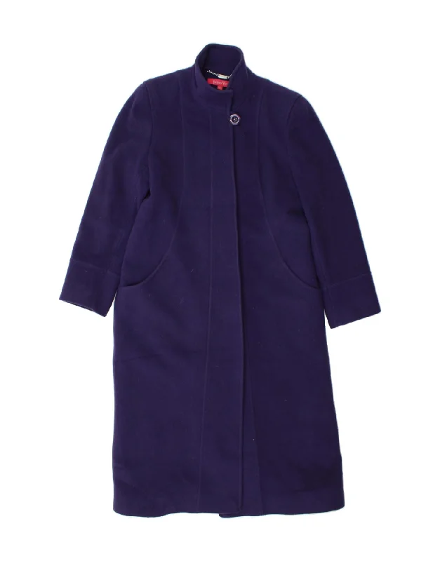 JACQUES VERT Womens Overcoat UK 14 Large Purple Wool