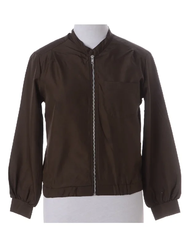 Label Blouse Dark Brown Bomber