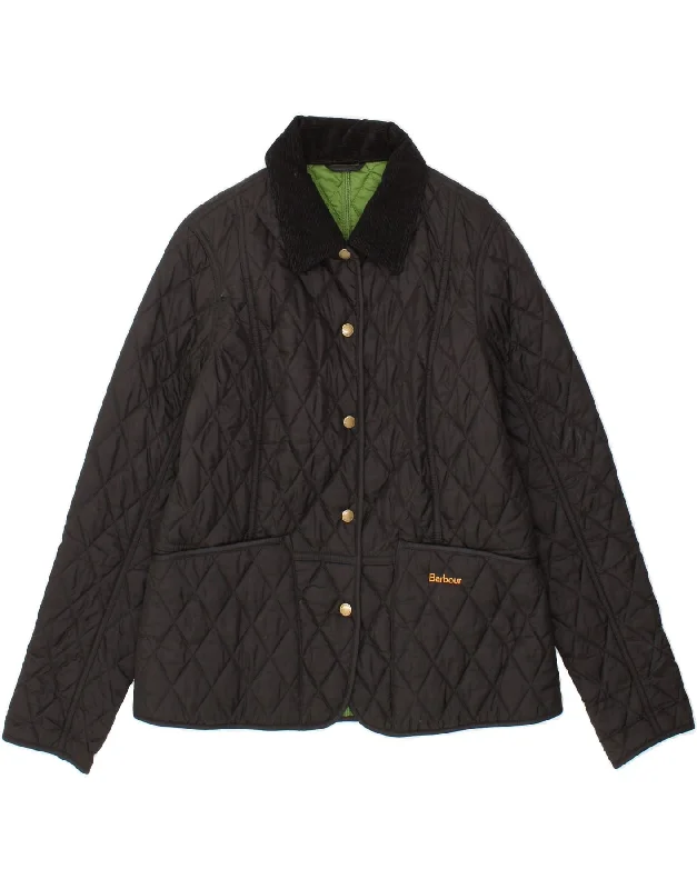 BARBOUR Womens Quilted Jacket UK 12 Medium Black