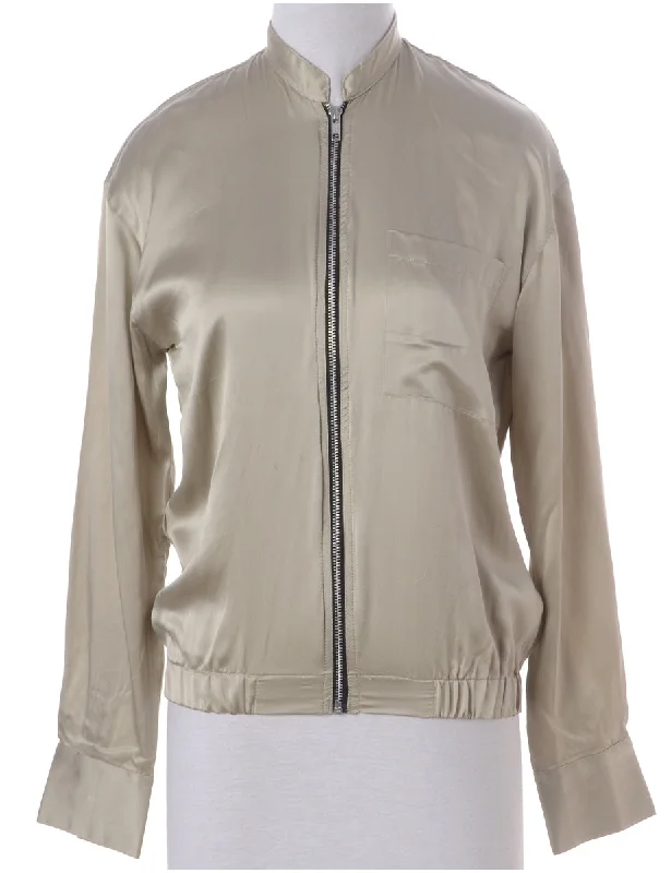 Label Blouse Beige Bomber