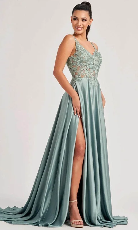 Colette By Daphne CL8160 - Lace Embroidered Prom Dress