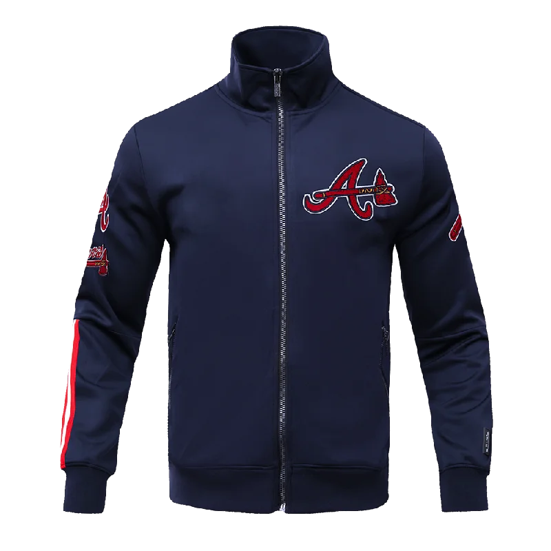 MLB ATLANTA BRAVES CLASSIC MEN'S TRACK JACKET (MIDNIGHT NAVY)