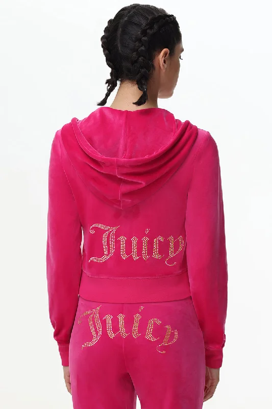 Technicolor Big Bling Velour Hoodie