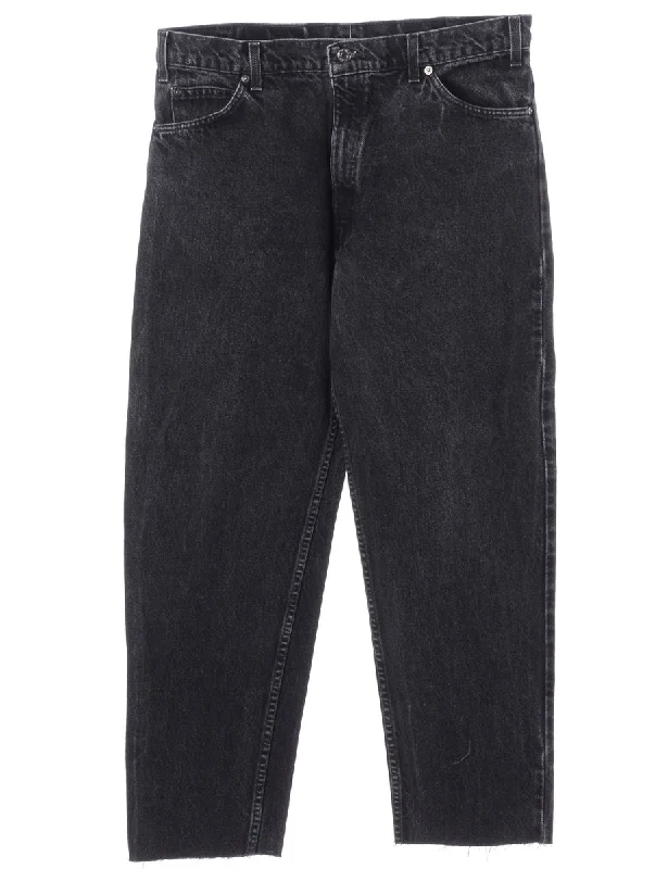 Label Black Cropped Jeans