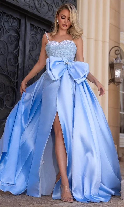 Portia and Scarlett PS25651E - Elegant Satin Beaded Bodice Prom Gown