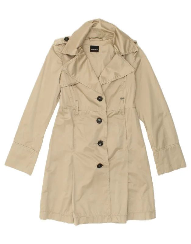 MISS SIXTY Womens Overcoat UK 6 XS Beige Polyester