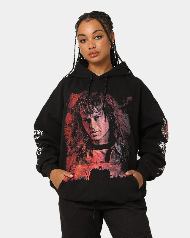 Goat Crew X Stranger Things Eddie Vintage Hoodie Black Wash