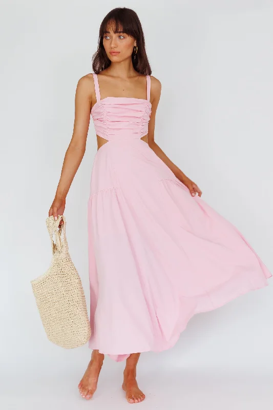 Kassi Gathered Bodice Maxi Dress Blush