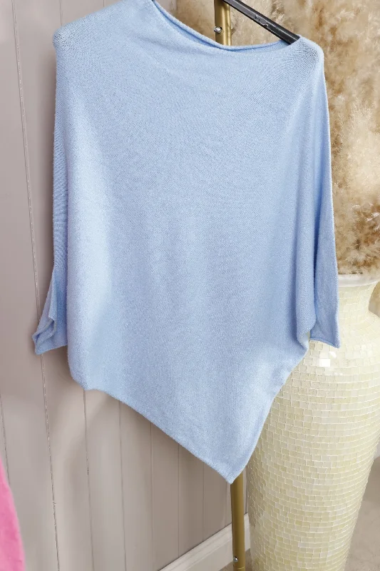 Clover Asymmetric Jumper Blue