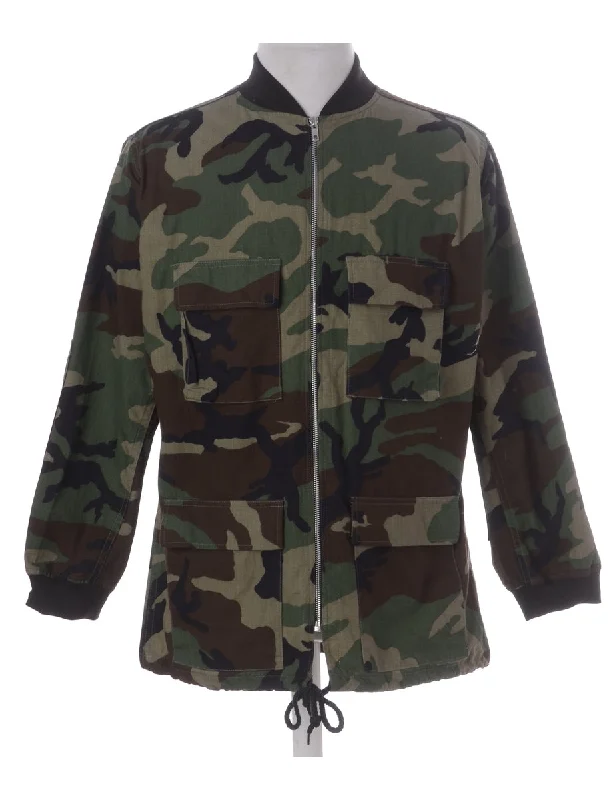 Label Camo Bomber Jacket