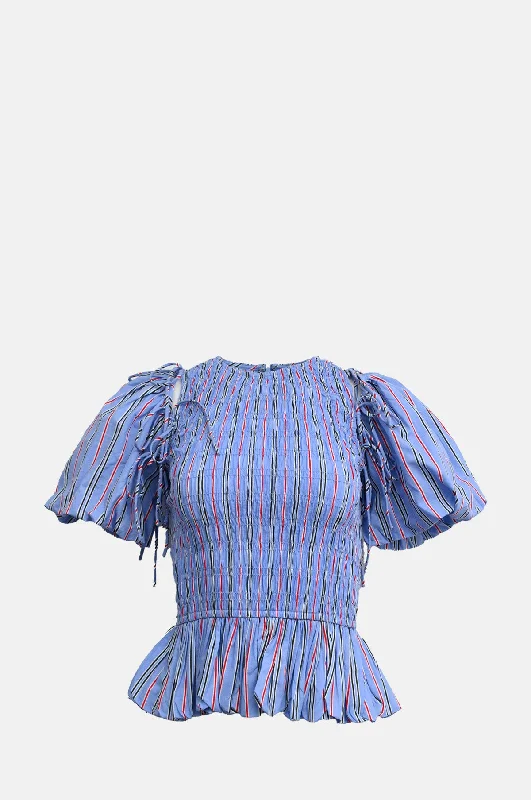 Becca Blouse Bold Blue Stripe