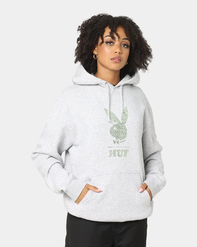 HUF X Playboy Rhinestone Hoodie Grey Heather