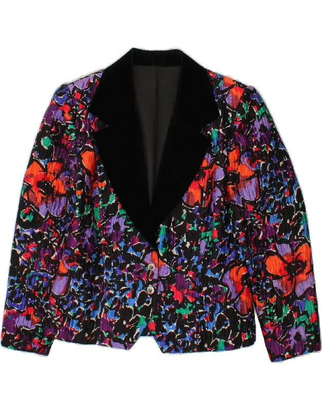 HELEN ANDERSON Womens Blazer Jacket UK 14 Large Multicoloured Floral