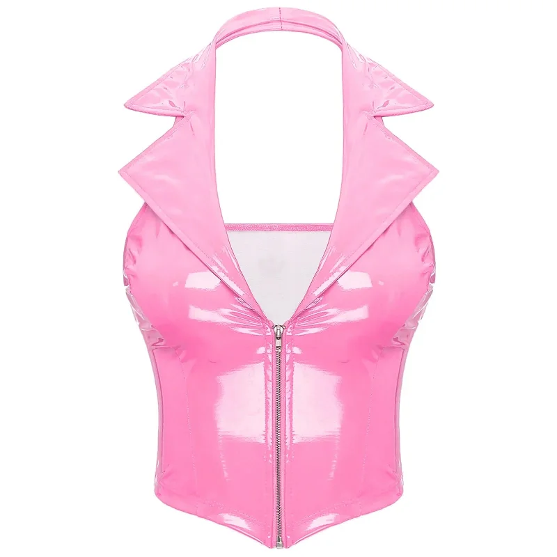 Candy Pink Latex Vest