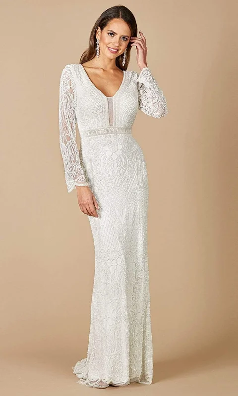 Lara Dresses - 51090 Long Sleeve Textured Column Dress