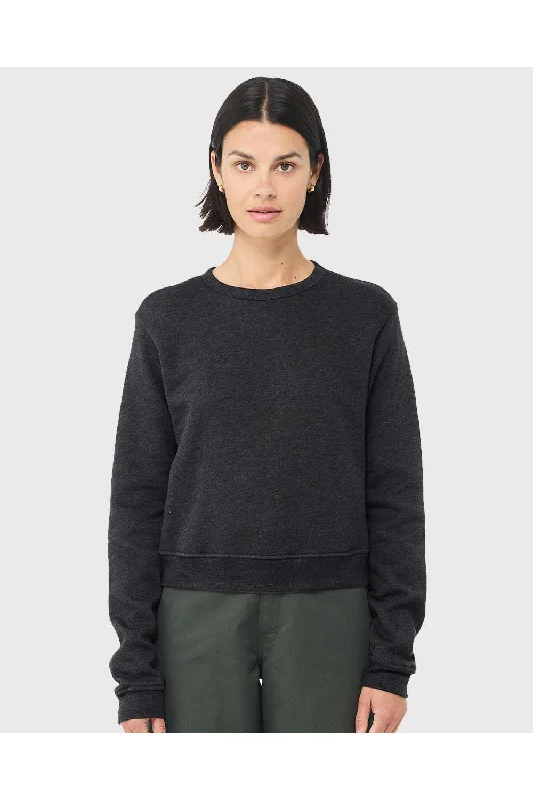 Bella + Canvas Womens Sponge Fleece Classic Crewneck Sweatshirt - Heather Dark Grey