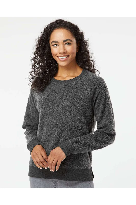 Boxercraft Womens Fleece Out Crewneck Sweatshirt - Charcoal Grey - Closeout