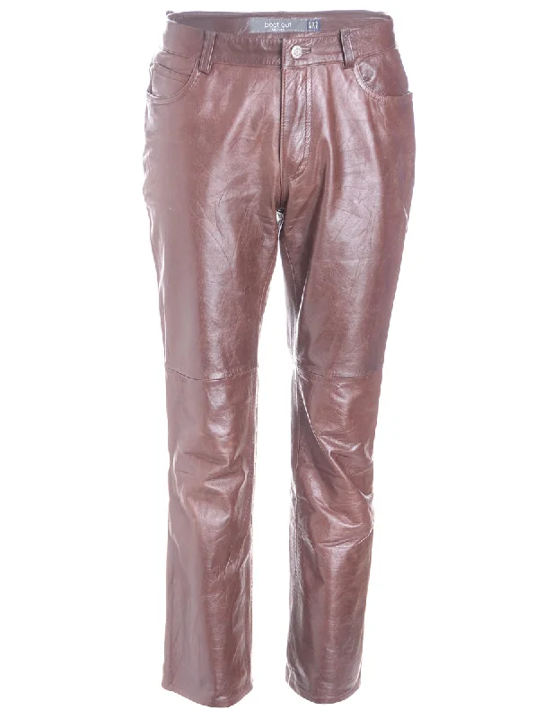 Label Bella Leather Cropped Trouser