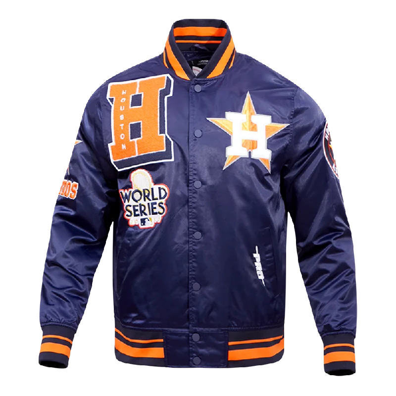 MLB HOUSTON ASTROS RETRO MASHUP MEN'S TRACK JACKET (MIDNIGHT NAVY/ORANGE/ MIDNIGHT)